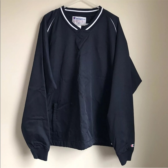 Champion Other - Vintage Champion Windbreaker Pullover Navy Pockets